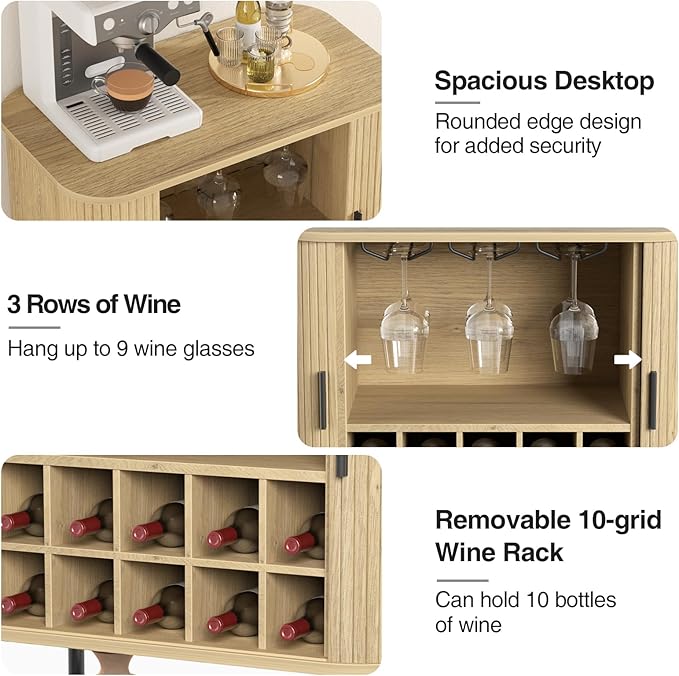 FiveWillowise Coffee Bar Cabinet - Image 4