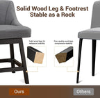 YaFiti Swivel Bar Stools Set of 3, 26 Inch Counter Height Bar Stools - Image 8