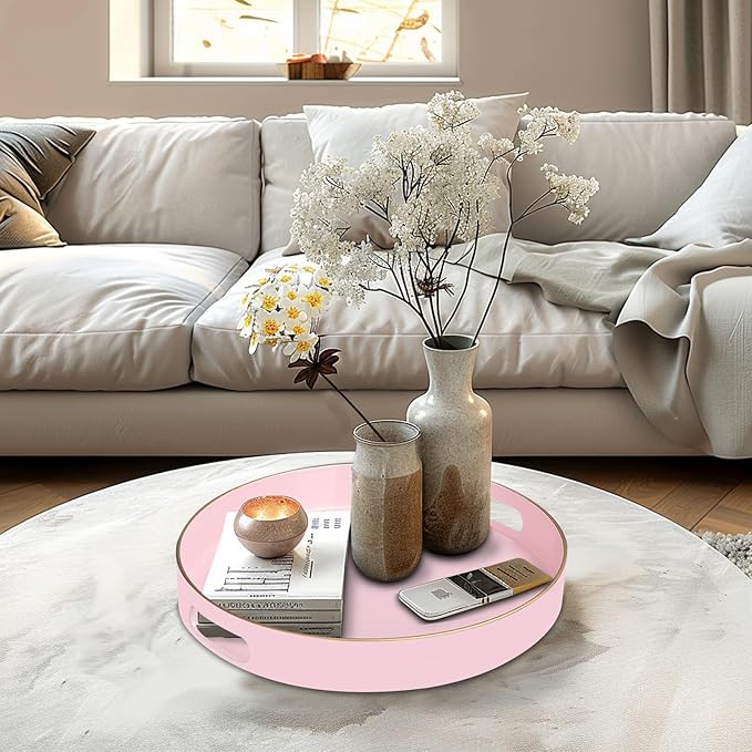 MAONAME 13" Round Tray, Modern Decorative Trays - Image 6
