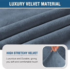 H.VERSAILTEX Armless Accent Chair Covers Thick Velvet Armless Chair Slipcovers - Image 5