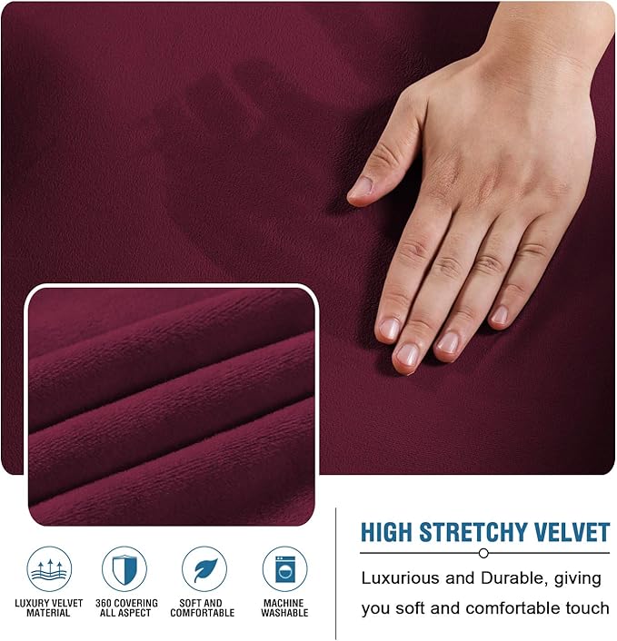 H.VERSAILTEX Real Velvet Futon Cover Armless Sofa Covers Sofa Bed Covers - Image 3