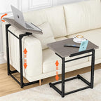 Tv Tray Table, 8-Level Adjustable Height Couch Side Table，90° Tilt Angle by Dataroad+Selead