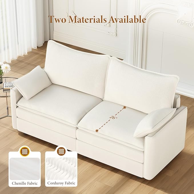 Vesgantti 74" Loveseat Sofa for Living Room, Comfy Cloud Couch Deep Seat - Image 4