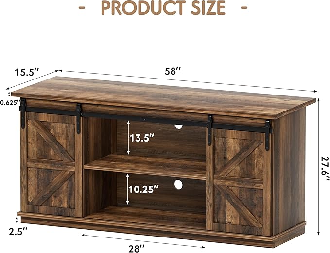 Shahoo Farmhouse Sideboard Buffet Cabinet, Coffee Bar Storage - Image 2