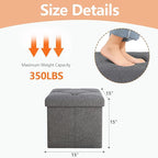 Storage Ottoman Footrest Stool Small Ottoman - Image 3