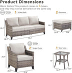 Buenhomino Outdoor Patio Furniture Set-PE Wicker Sofa Couch - Image 8