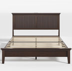 Lifezone Wood Queen Bed, Solid Wood Bed - Image 4