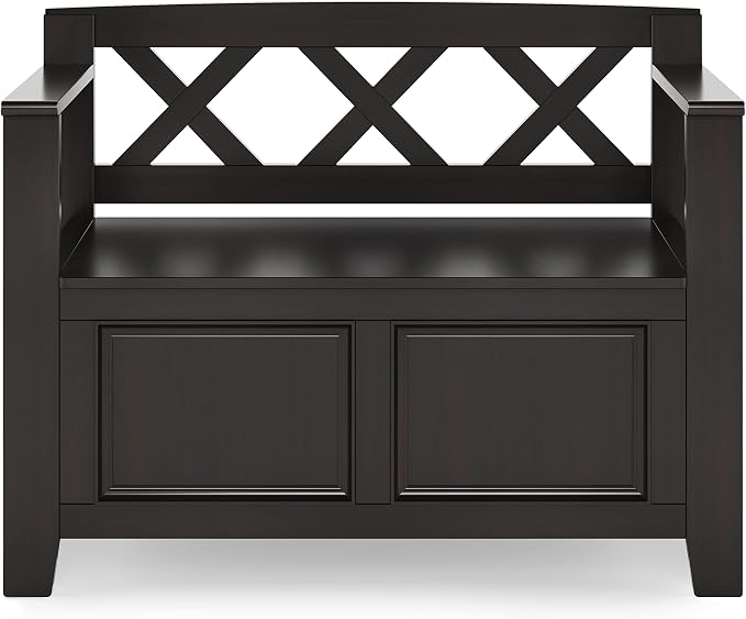 SIMPLIHOME Amherst Entryway Storage Bench - Image 5