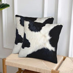 Black and White Western Cow Print Pillow Covers 18x18 Set of 2, Cowhide Accent - Image 7