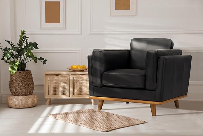 Valencia Artisan Full Leather Accent Chair 41.5” | Pure Full Italian Nappa - Image 2