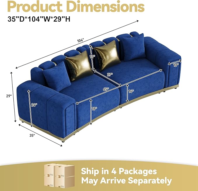 104" Oversized Chesterfield Loveseat Luxury Velvet Couch Vintage Tufted Sofa - Image 2