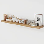 Acovy 55 Inch Floating Shelves, 9.3" Deep Floating Shelf Wall Mounted, Rustic by Acovy