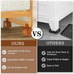 Heavy Duty Bed Risers, Furniture Height Extenders Lifts 2.36"-3.15" Storage - Image 3