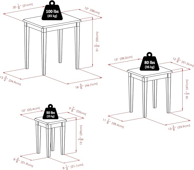 Winsome Regalia Nesting Accent Tables, - Image 3