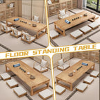 Japanese Style Vintage Rectangular Tea Table Low Floor Table - Image 5