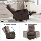 Trustyue Swivel Rocker Recliner Chair, 360° Swivel Recliner - Image 8