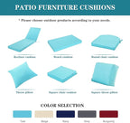 Chaise Lounge Cushion for Outdoor Furniture, Waterproof Fade and Tear Resistant - Image 8