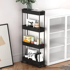 SPACELEAD 2-piece Set Slim Storage Cart 3 Tier, Bathroom Organizer Rolling - Image 3