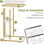 C Shaped End Side Table, Couch Sofa Table - Image 5