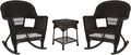 Jeco 3 Piece Rocker Wicker Chair Set by Jeco