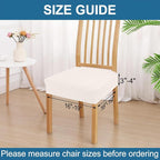Smiry Waterproof Seat Covers for Dining Room Chairs Set of 8, Stretch Jacquard - Image 2