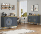 47.2" Buffet Storage Cabinet, Modern Fluted Coffee Bar Station - Image 9