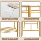 IRONCK Dining Table Set for 4, Kitchen Table - Image 7