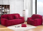 vctops 1-Piece Velvet Plush Stretch Sofa Slipcover - Image 2