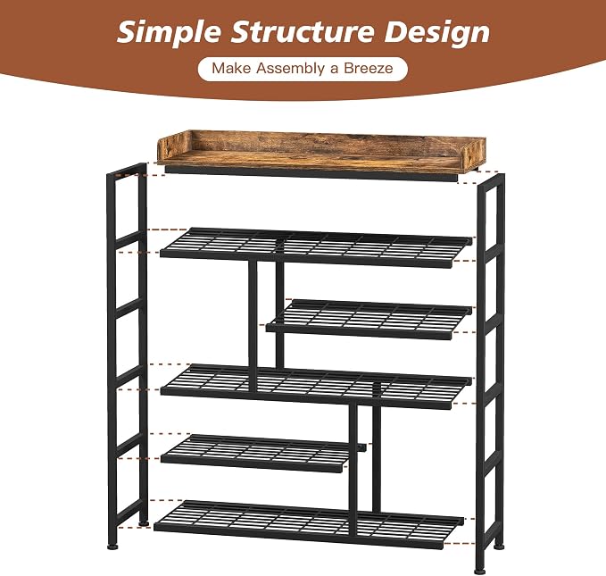 EnHomee Shoe Rack for Entryway, 6 Tier Shoe Organizer - Image 5