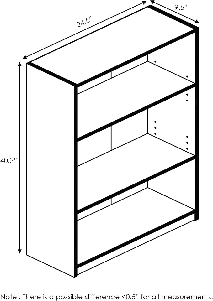 Furinno JAYA Book Shelf, 3-Tier Bookshelf, Bookcase - Image 2