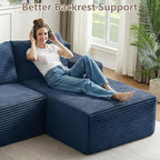 96" Cloud Sectional Couch U-Shaped Chaise - Image 7