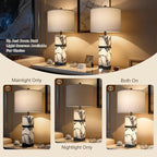 Scenekoy 27" Alabaster Table Lamps Set of 2 - Image 3