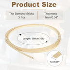 MECCANIXITY 3 Rolls Bamboo Strips - Image 2