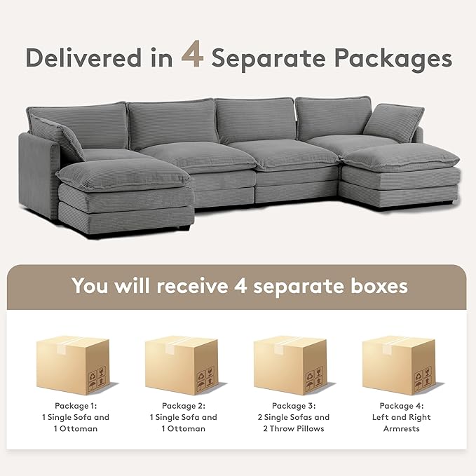 ROWHY 148'' Sectional Cloud Couch - Image 3