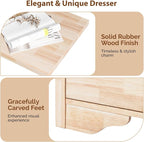VINGLI 6 Drawer Dresser with Unfinished Solid Wood - Image 8