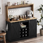 4ever2buy Farmhouse Coffee Bar Cabinet - Image 6