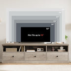 IDEALHOUSE 70in TV Stand for TVs up to 80", Mid Century Modern Entertainment - Image 4