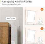 WAMPAT TV Stand Cabinets for 120+ Inches TVs, 4-in-1 Wood Media Console Table - Image 8