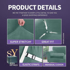 ZNSAYOTX Luxury Velvet Sofa Cover 3 Piece Stretch Loveseat Covers - Image 4