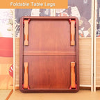 Rectangle Folding Low, Japanese Style Solid Wood Floor Table - Image 4