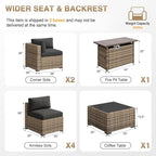 Aoxun Patio Furniture Sets, 8-Piece Outdoor Patio Furniture - Image 7