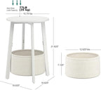 sthmec Small Round Side End Table Set of 2 - Image 3