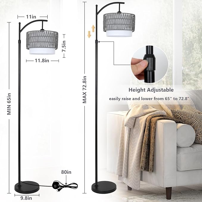 eyassi Floor Lamps for Living Room, Arc Standing Lamp - Image 3
