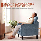 TLSUNNY Mid-Century Accent Chair, Modern Upholstered Chenille Armchair & Padded - Image 8