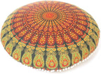 Mandala Floor Pillow Cover Meditation Cushion Seating Throw Hippie Round by EyesofIndia