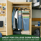 Closet Organizers and Storage, 3 Pack Pants-Hangers-Space-Saving, Velvet Non - Image 7