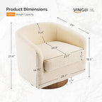 VINGLI 360°Swivel Accent Chair - Image 2