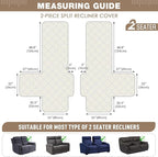 TAOCOCO 100% Waterproof Oversized Recliner Loveseat Cover, Non Slip Extra Wide - Image 2