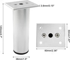 Set of 4 Aluminum Alloy Furniture Legs 4.7 Inch Height, 1.5 Inch Diameter - Image 2