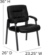 Flash Furniture Haeger LeatherSoft Tufted Executive Reception Chair - Image 3